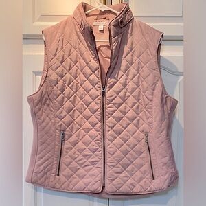 Maurice’s Westport XL Puffer Quilted Vest Outerwear Jacket Pink EUC